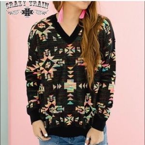 NWOT - CRAZY TRAIN KNIT TOP